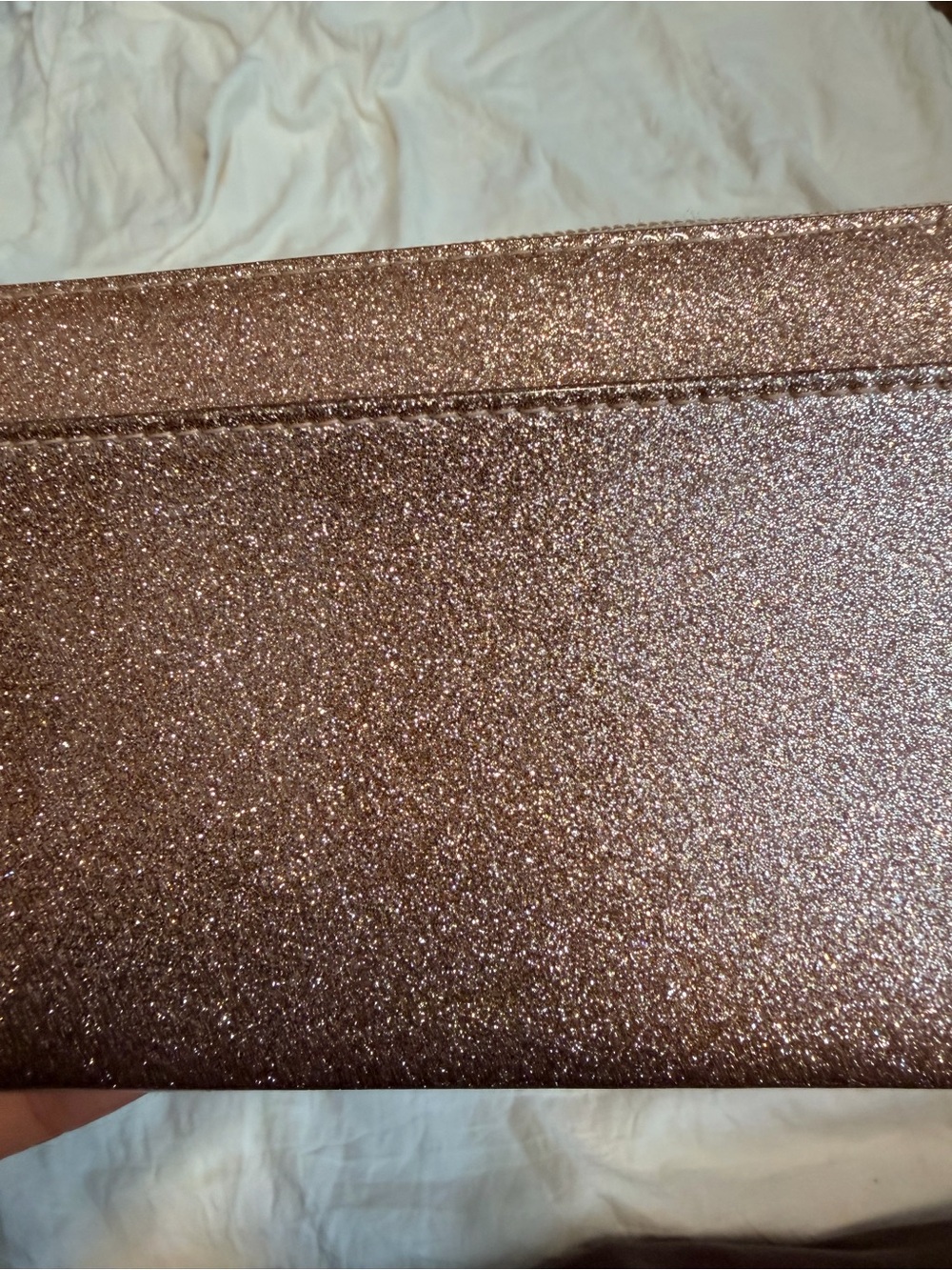 kate spade glitter wallet in rose gold sparkle - Picture 4 of 7